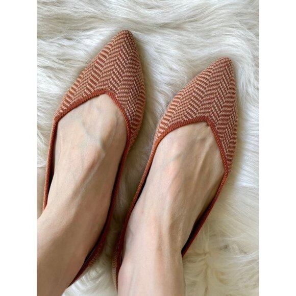 Rothy's Camel Herringbone Merino The Point - Picture 2 of 9